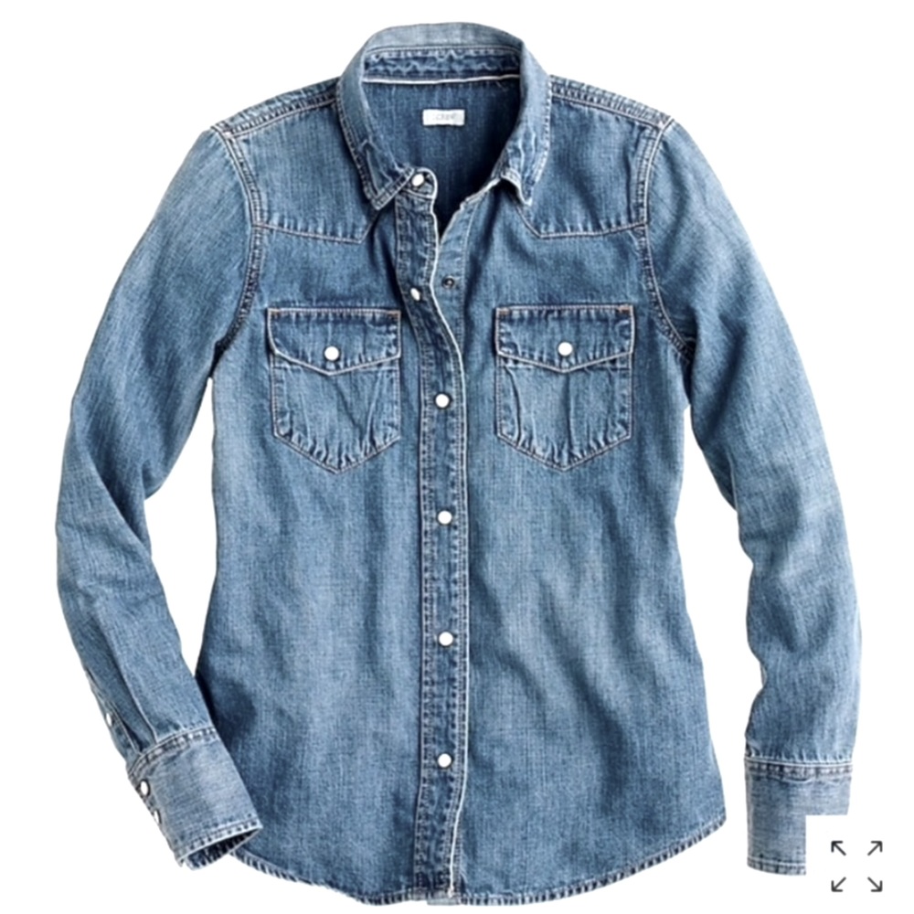 J Crew Western Denim Shirt Size 6